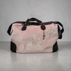 NWT Juicy Couture Dusty Pink Weekender Bag Y2K 2000s Velour Travel